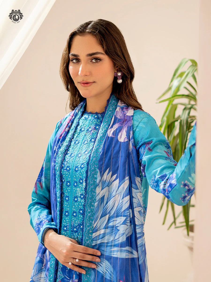 Ziva By Gull Jee Embroidered Digital Printed Lawn Unstitched 3 Piece