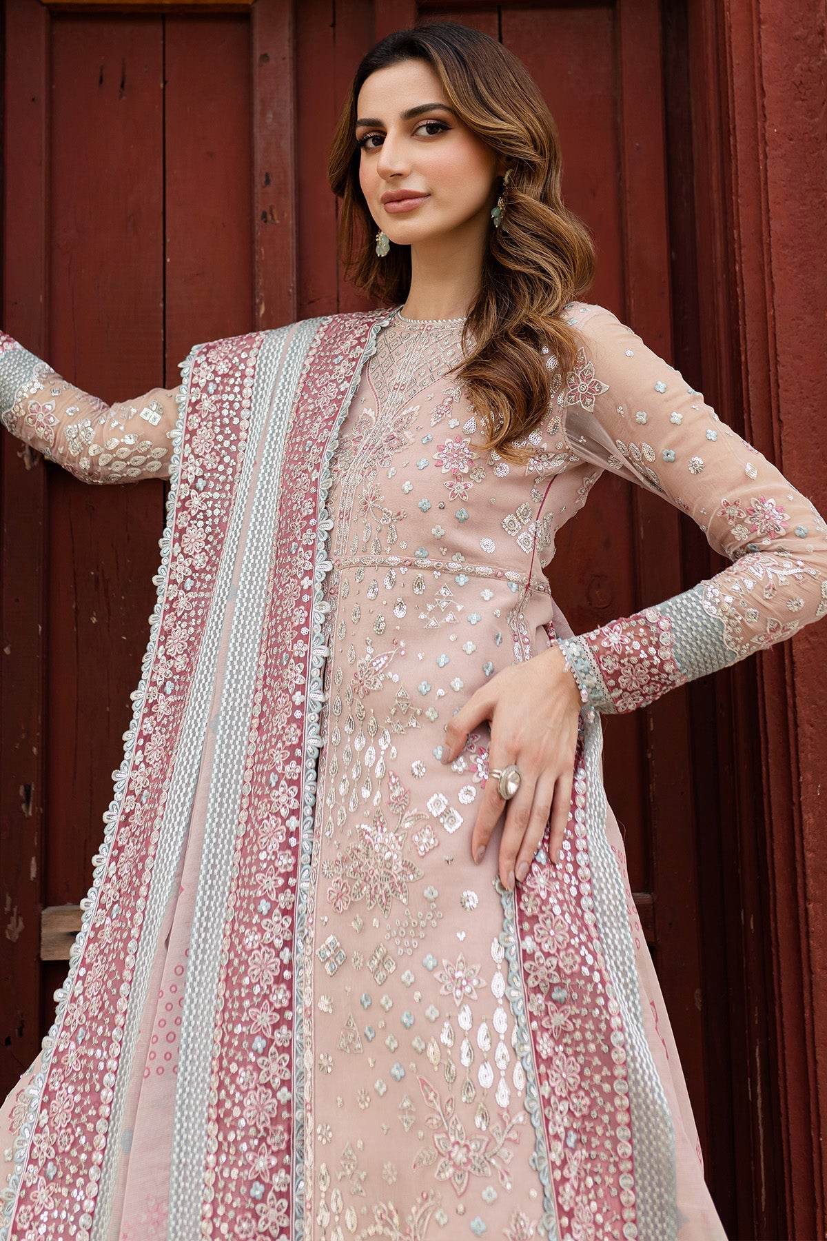 Ritzier By Farasha Embroidered Luxury Chiffon Unstitched 3pcs - Jotey