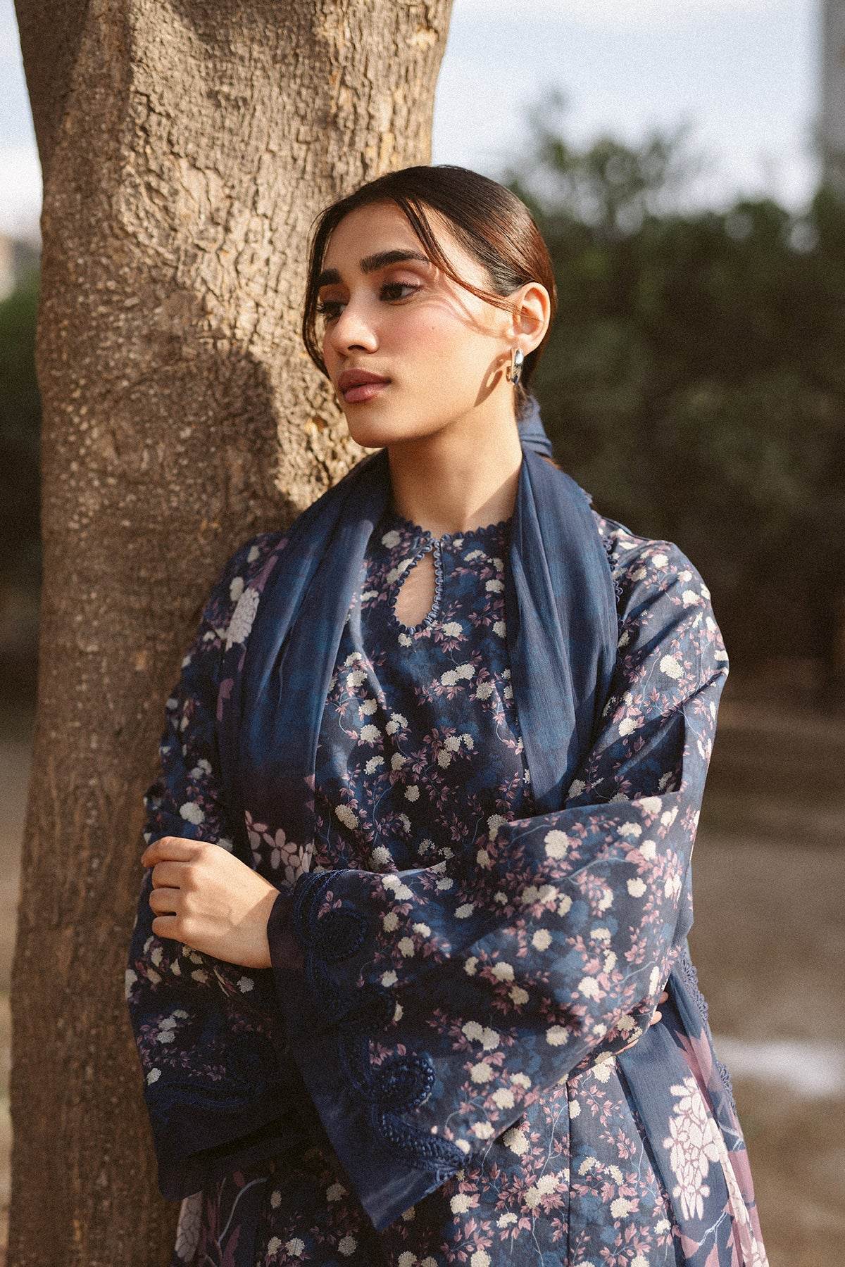 AYZEL Core Collection Embroidered Unstitched Lawn 3pcs - Jotey