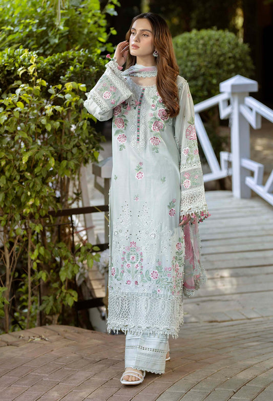 Adan's Libas Gardenia Embroiderd Unstitched Lawn 3 Piece