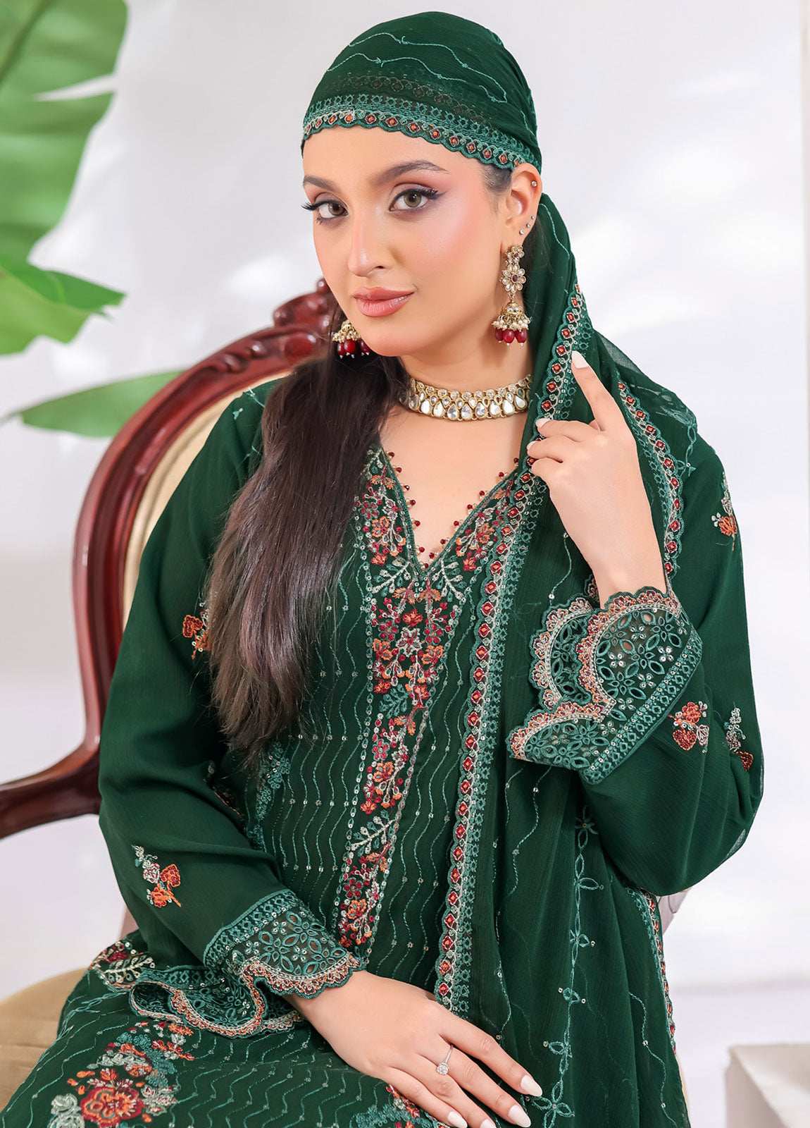 Manisha By Bin Hameed Luxury Embroidered Chiffon Unstitched 3 Piece