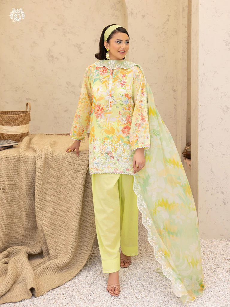 Morja By Gull Jee Vol-12 Embroidered Digital Printed Lawn Unstitched 3Pcs