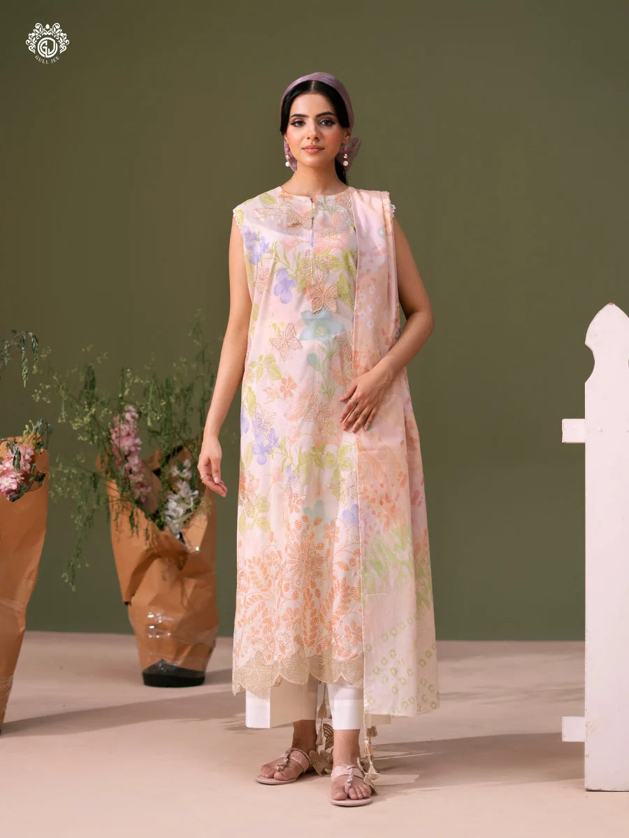 Bloom By Gull Jee Embroidered Digital Printed Lawn Unstitched 3Pcs