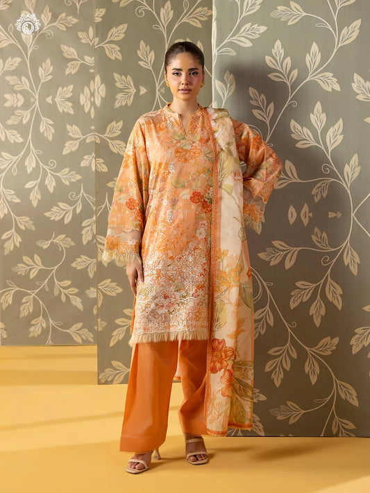 Mishaal By Gull Jee Embroidered Edit'26 Digital Printed Lawn Unstitched 3Pcs