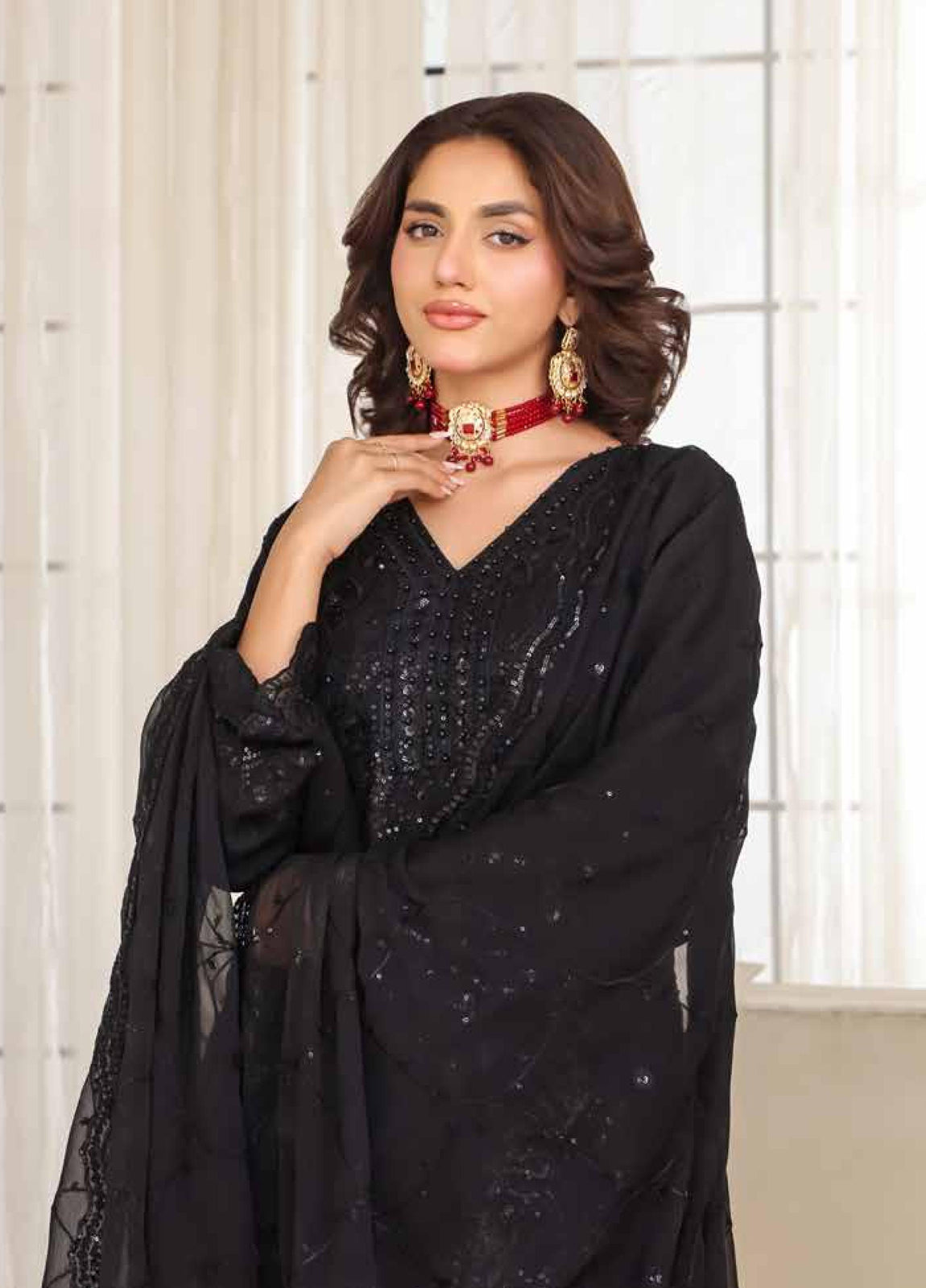 Breeze By Bin Hameed Luxury Embroidered Chiffon Unstitched 3Pcs