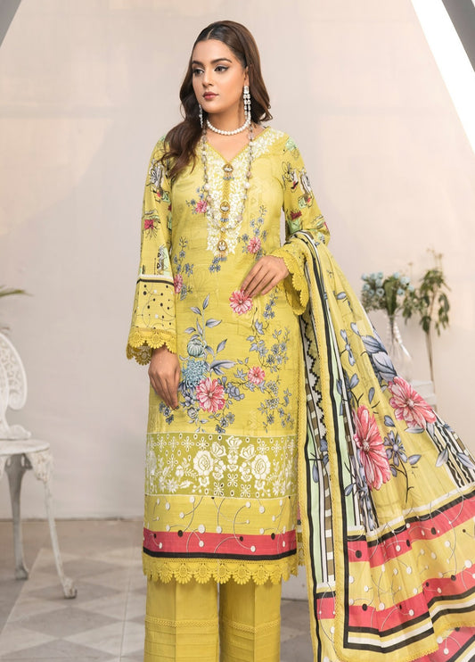 Janan By Sidra Aleem Embroidered Lawn Unstitched 3Pcs