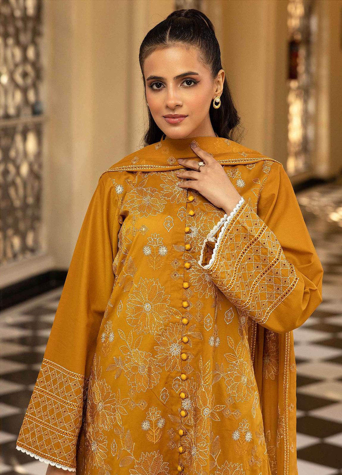 Khoobsurat Lawnkari Embroidered Lawn Unstitched 3pcs - Jotey