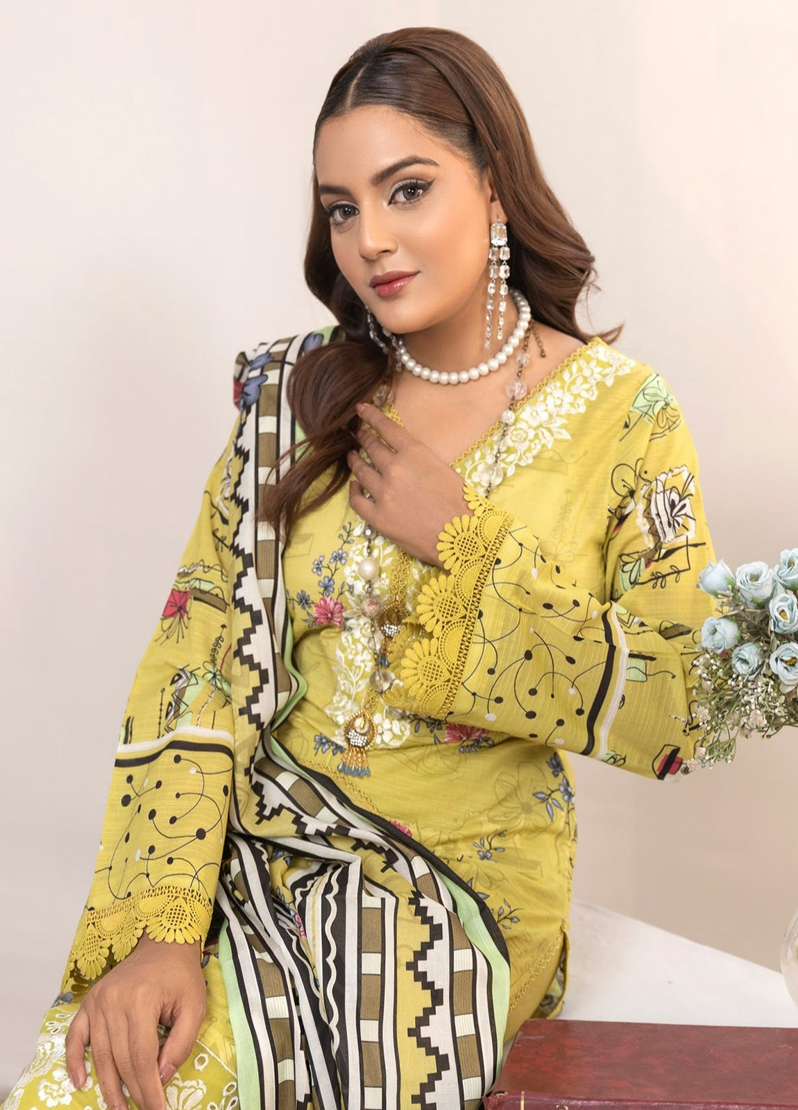 Janan By Sidra Aleem Embroidered Lawn Unstitched 3Pcs
