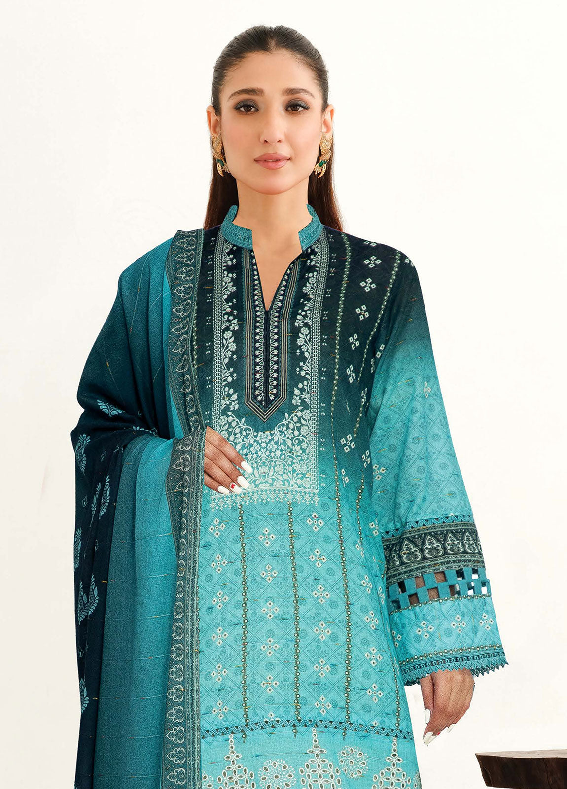 Roshna By Johra Embroidered Printed Lawn Unstitched 3Pcs