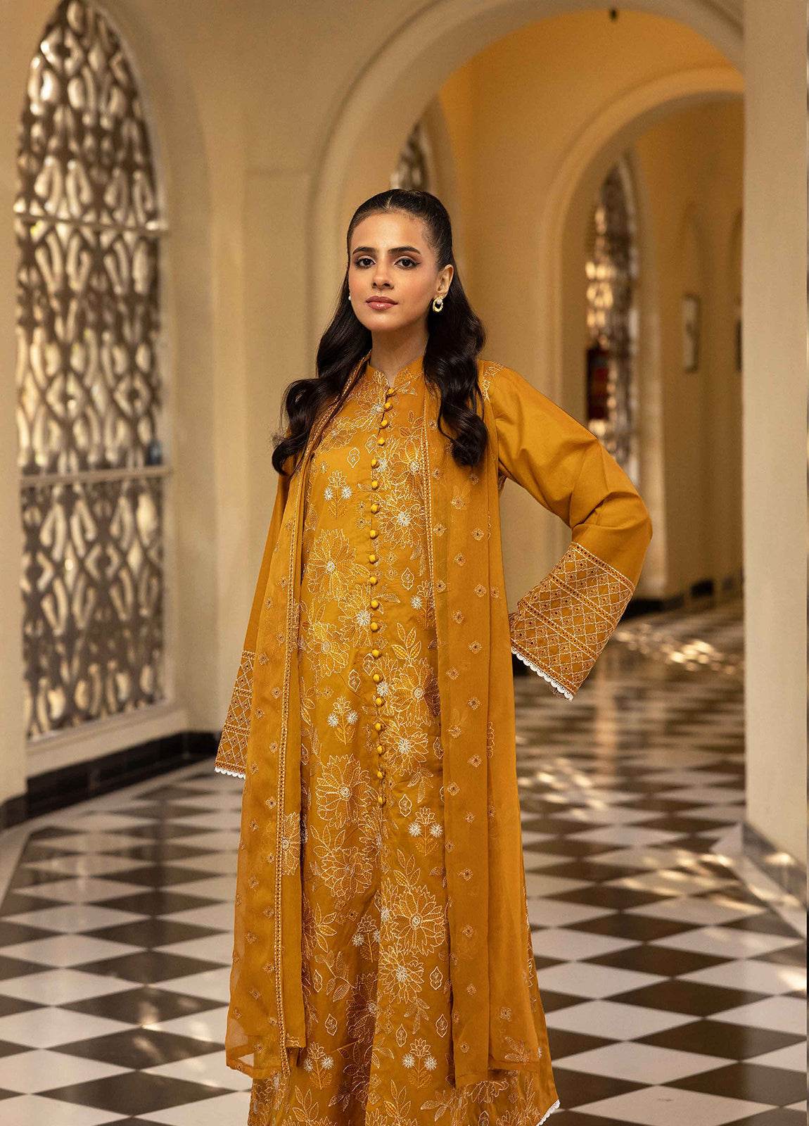 Khoobsurat Lawnkari Embroidered Lawn Unstitched 3pcs - Jotey