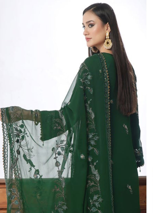 Chandni Raatein By Bin Khalid Embroidered Chiffon Unstitched 3pcs