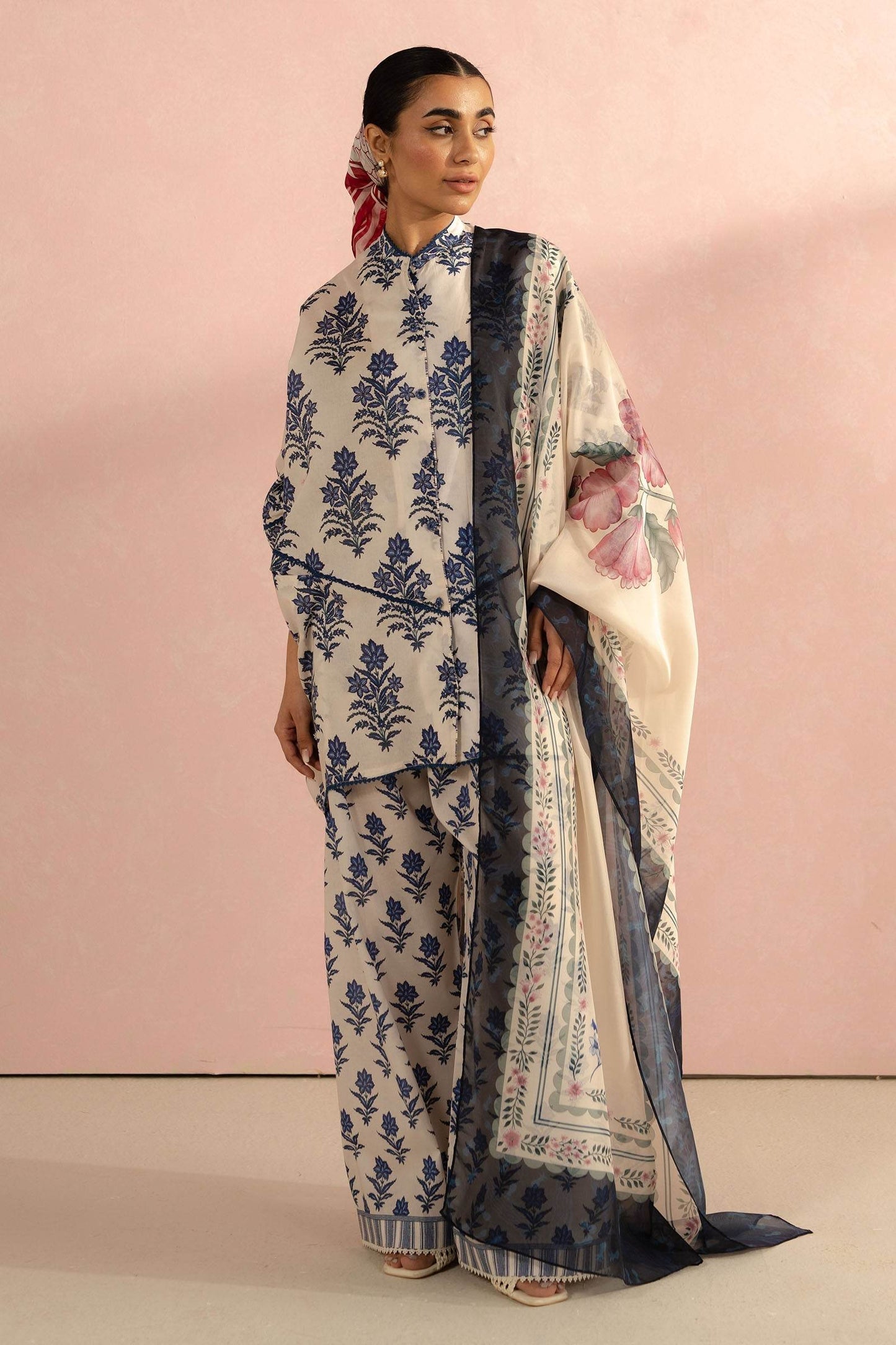 Coco By Zara Shahjahan Digital Printed Lawn Unstitched 3pcs - Jotey