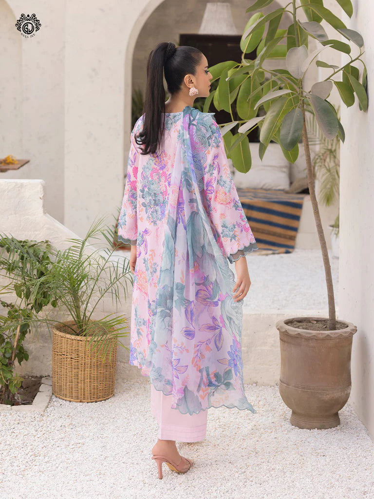 Mishaal By Gull Jee Embroidered Edit'26 Digital Printed Lawn Unstitched 3Pcs