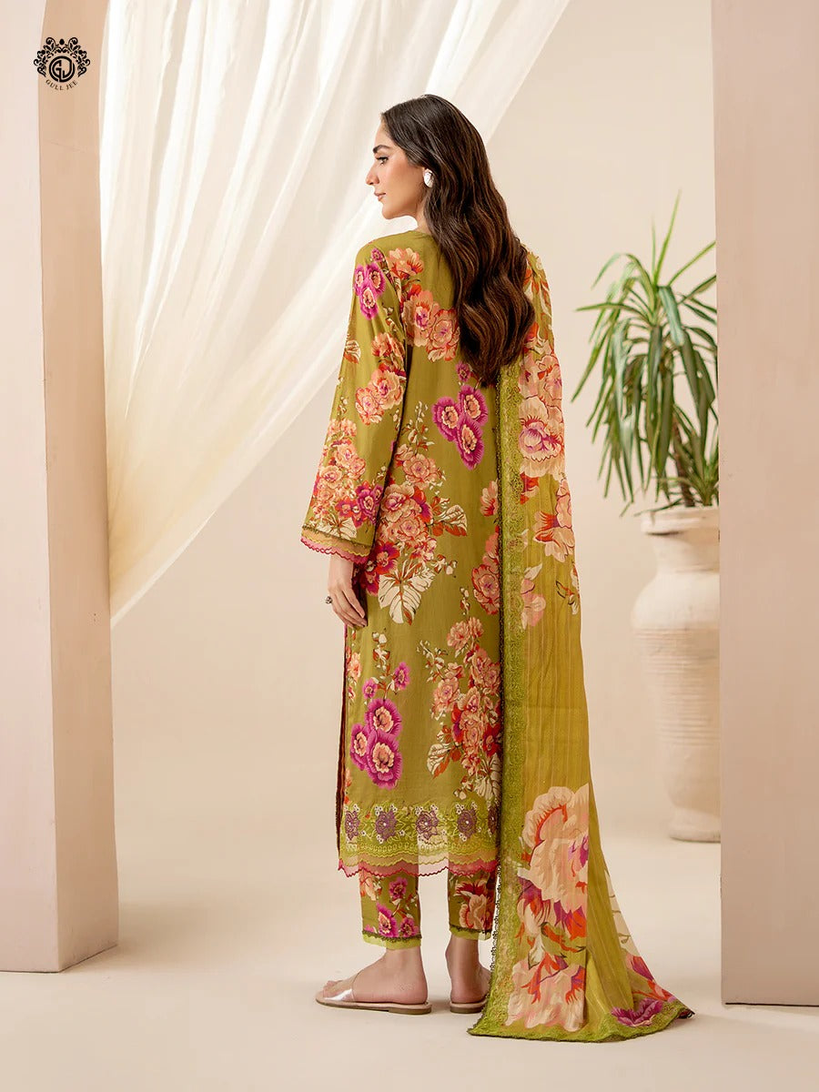 Ziva By Gull Jee Embroidered Digital Printed Lawn Unstitched 3 Piece
