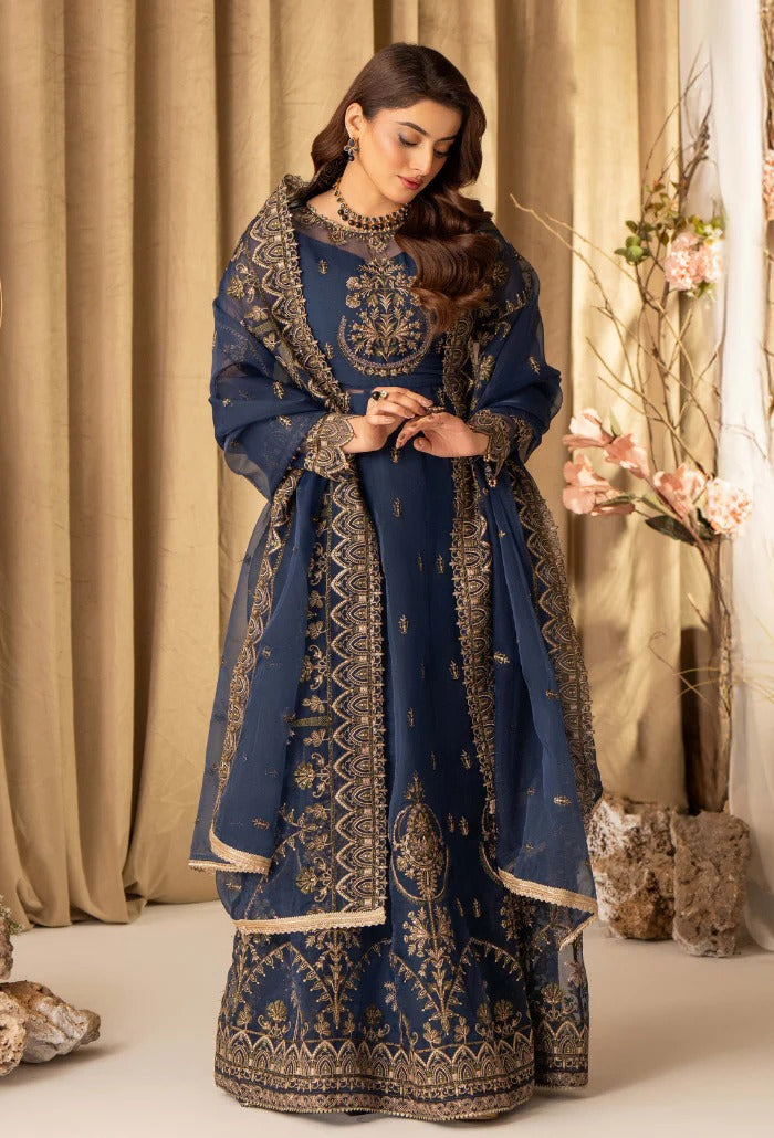 HOC By Humdum Luxury Embroidered Organza Unstitched 3pcs