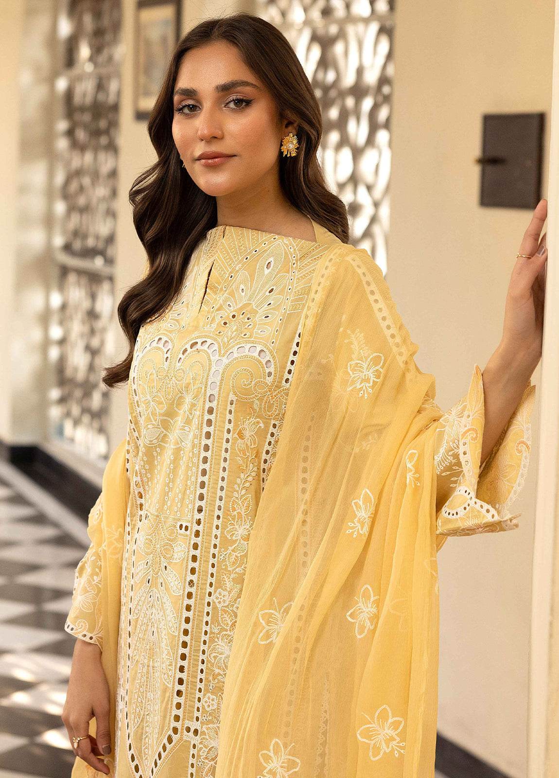 Khoobsurat Lawnkari Embroidered Lawn Unstitched 3pcs - Jotey