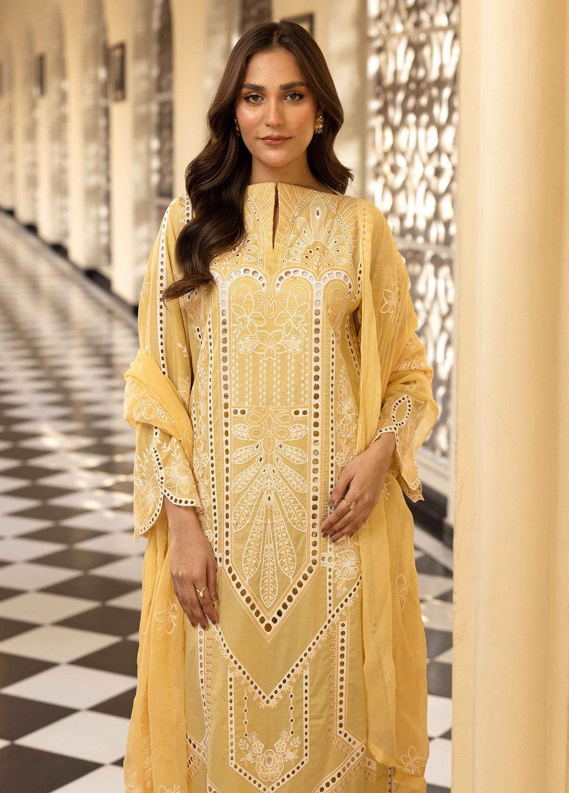Khoobsurat Lawnkari Embroidered Lawn Unstitched 3pcs - Jotey