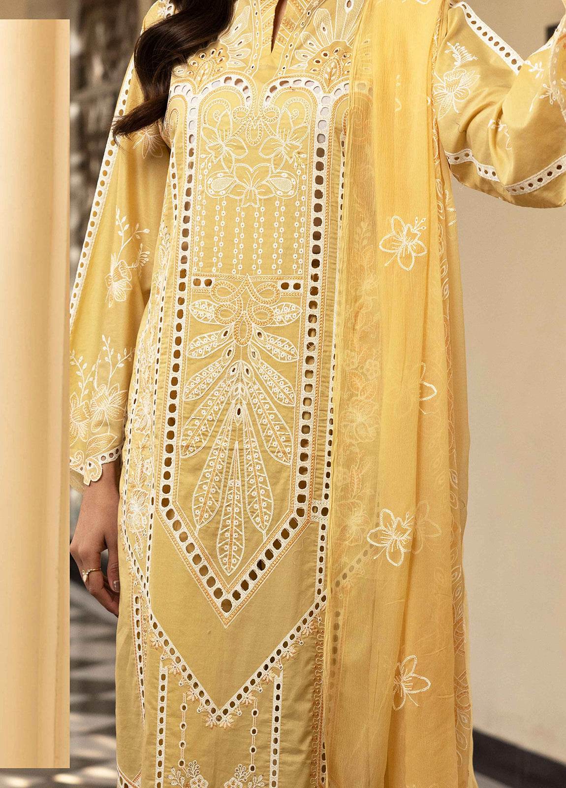 Khoobsurat Lawnkari Embroidered Lawn Unstitched 3pcs - Jotey