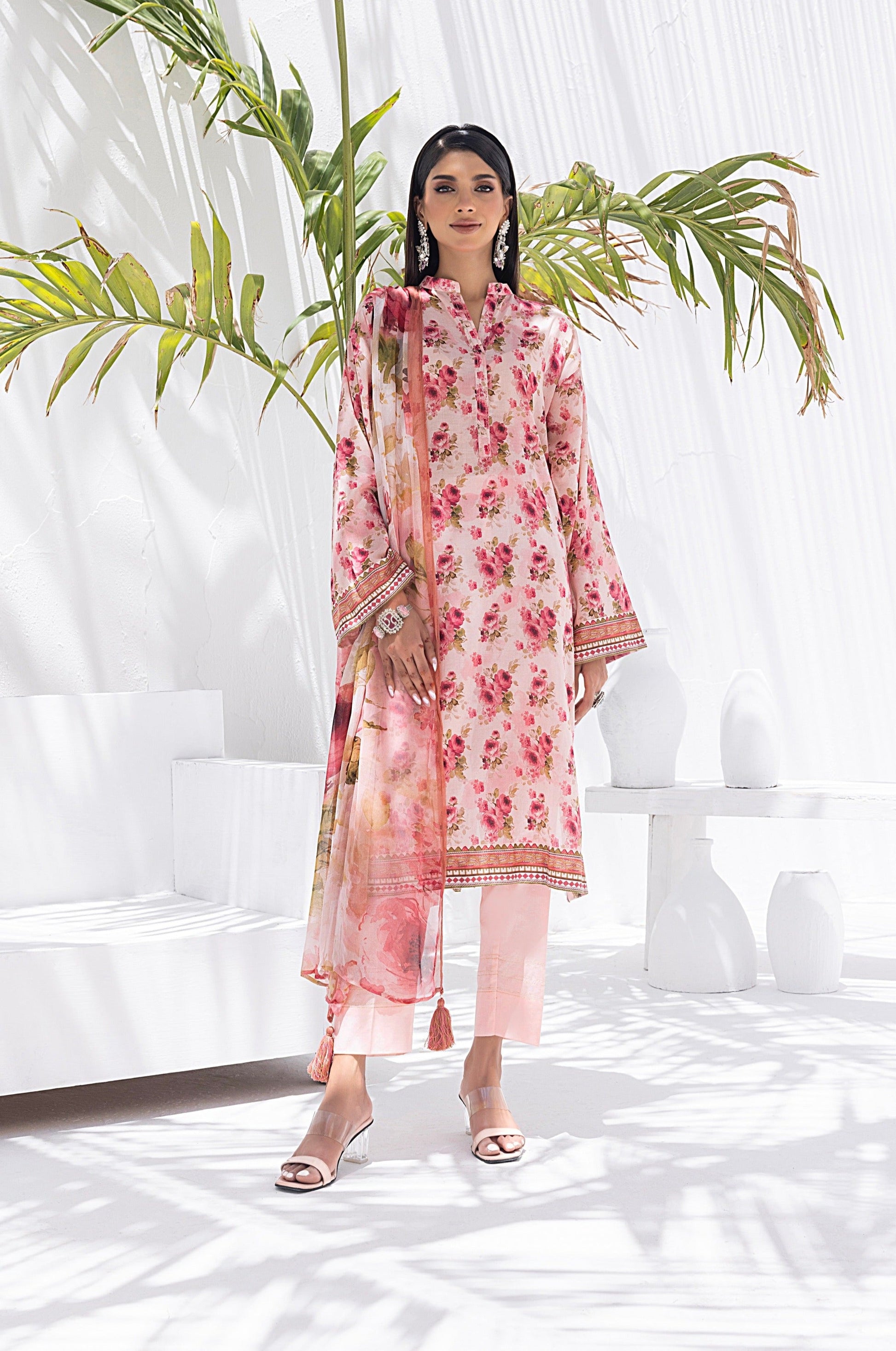 Lakhany Komal Printed Lawn Unstitched 3pcs - Jotey