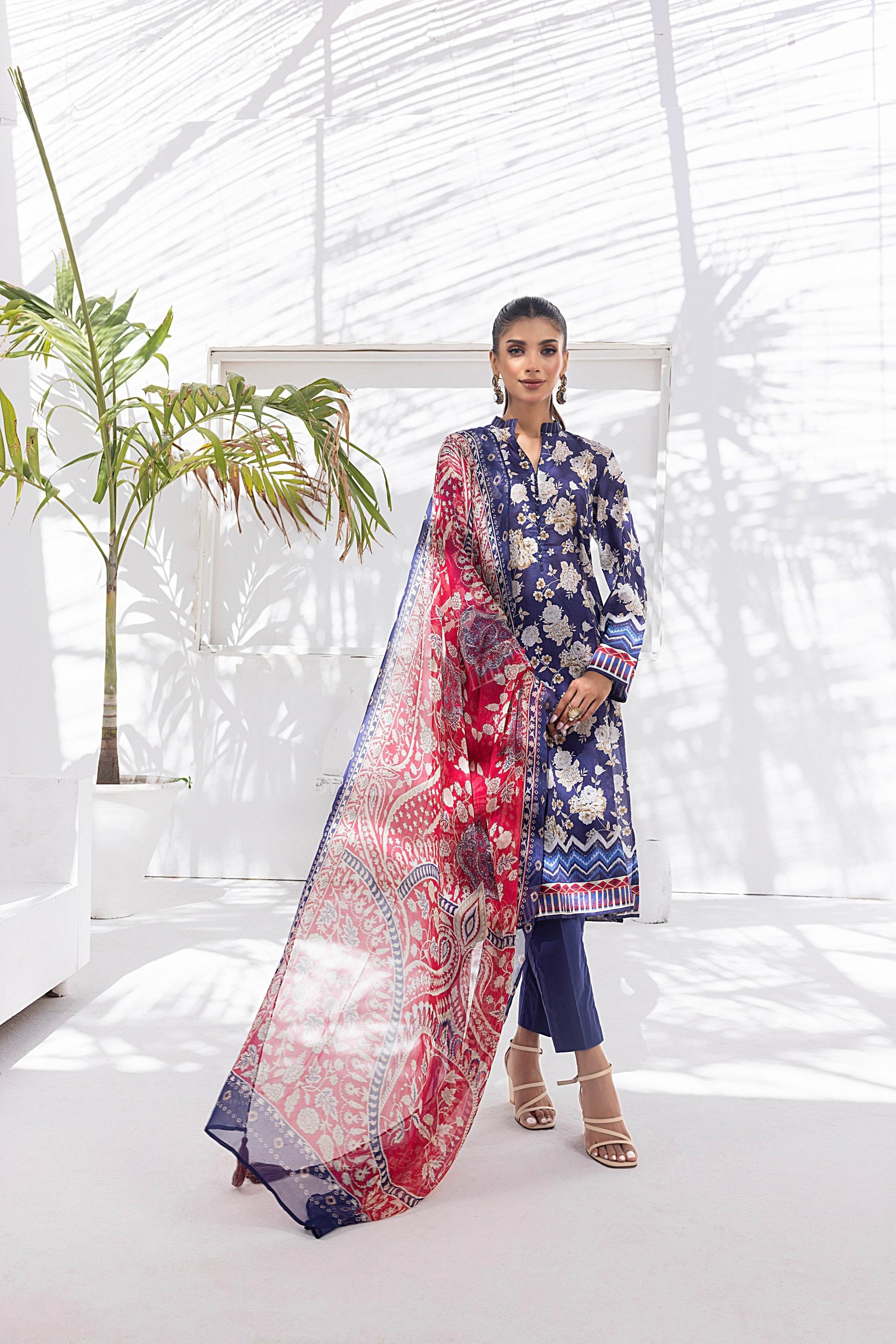 Lakhany Komal Printed Lawn Unstitched 3pcs - Jotey