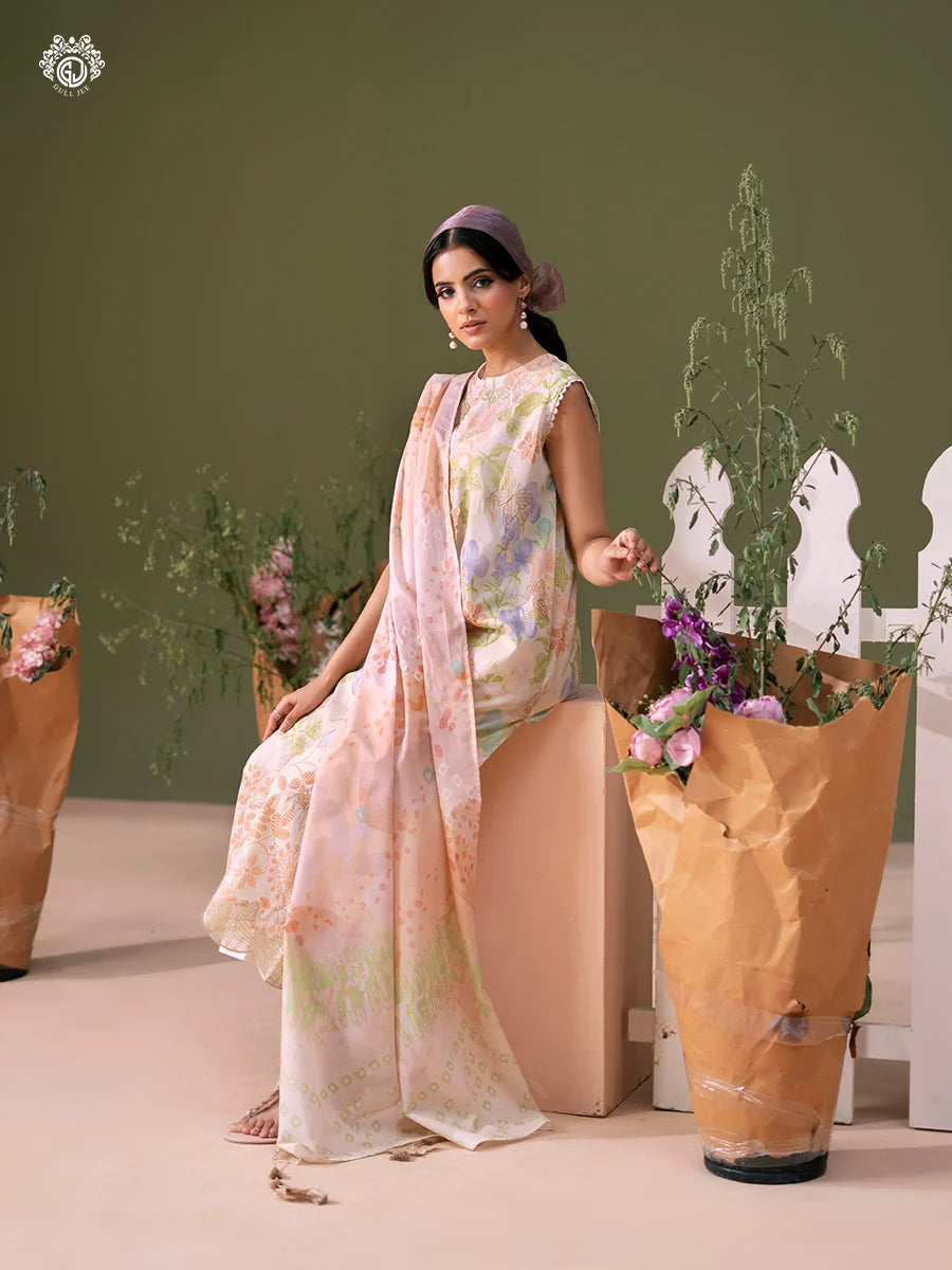 Bloom By Gull Jee Embroidered Digital Printed Lawn Unstitched 3Pcs