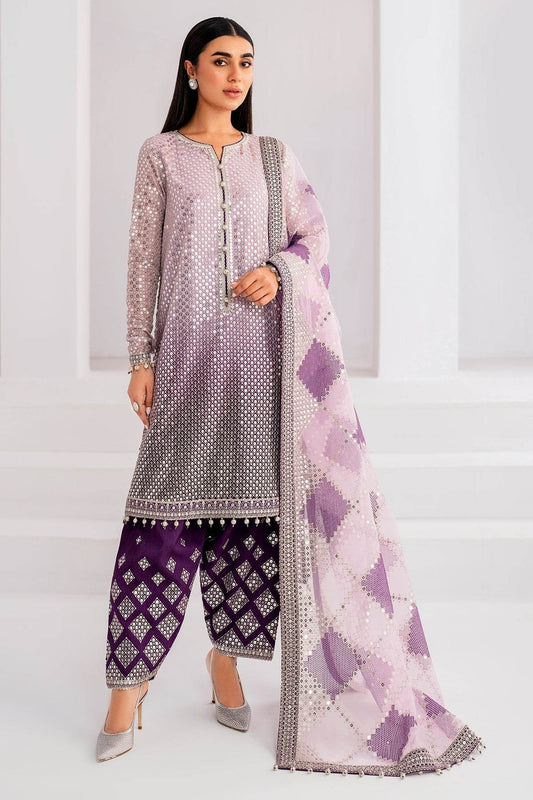 FESTIVE FORMALS BY JAZMIN Embroidered Chiffon Unstitched 3pcs - Jotey