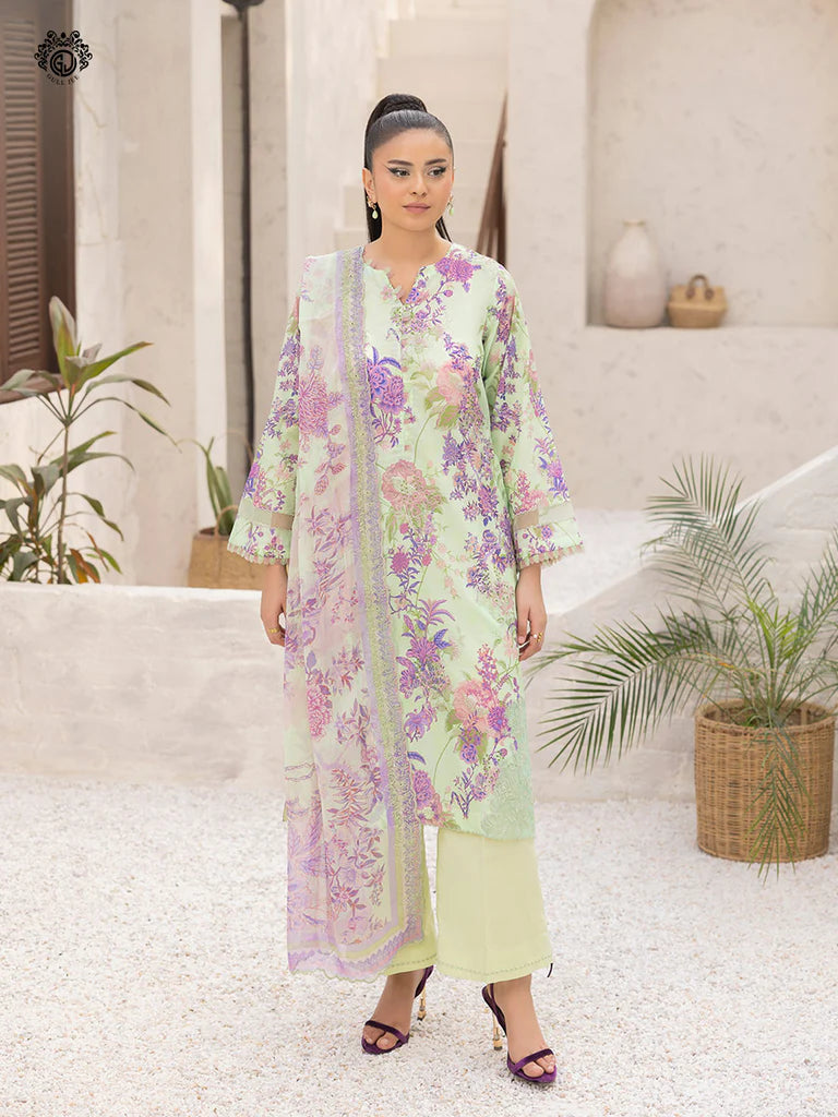 Mishaal By Gull Jee Embroidered Edit'26 Digital Printed Lawn Unstitched 3Pcs