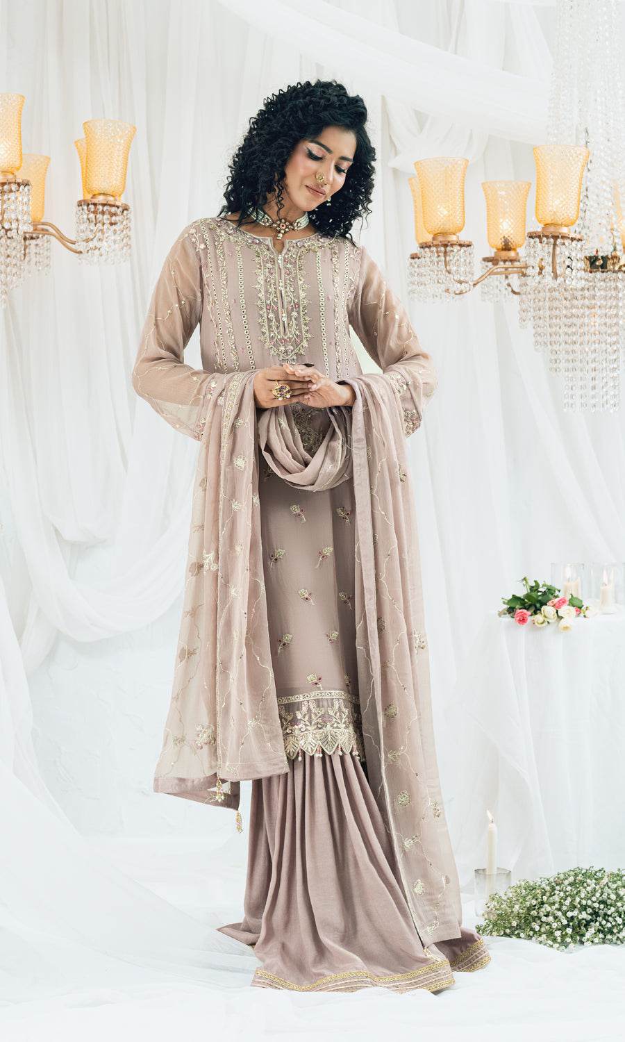 MAAHI BY SHAMOOZ Embroidered Chiffon Unstitched 3pcs - Jotey