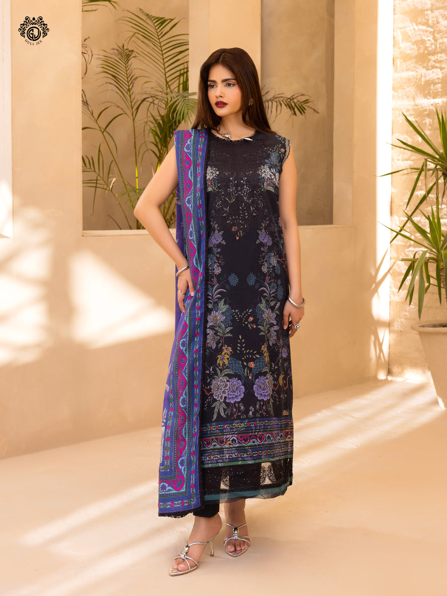 GullBano By Gull Jee Embroidered Edit'26 Digital Printed Lawn Unstitched 3Pcs