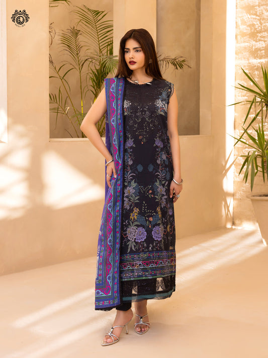 GullBano By Gull Jee Embroidered Edit'26 Digital Printed Lawn Unstitched 3Pcs