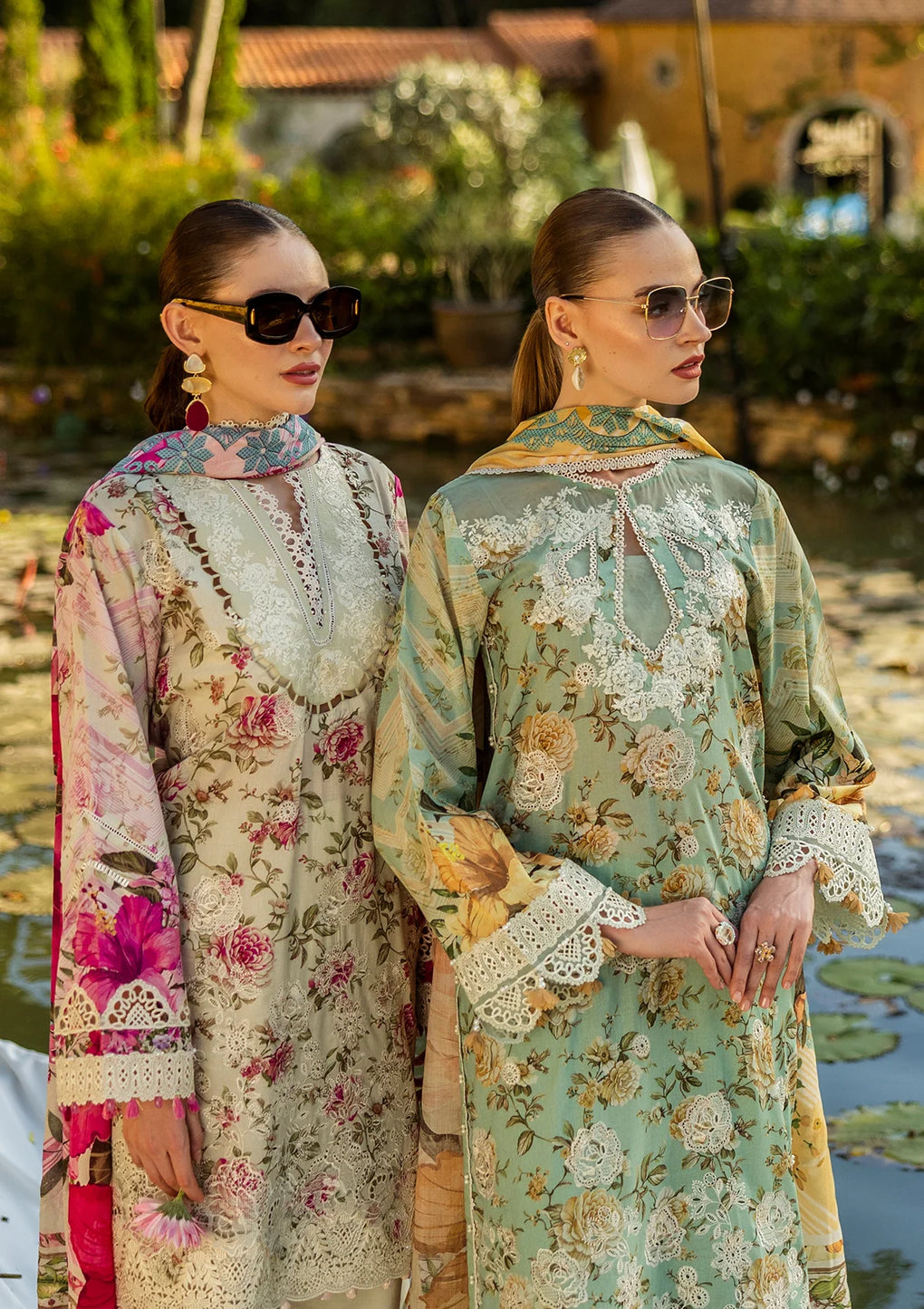 Elaf Print Chikankari Unstitched Lawn 3pcs