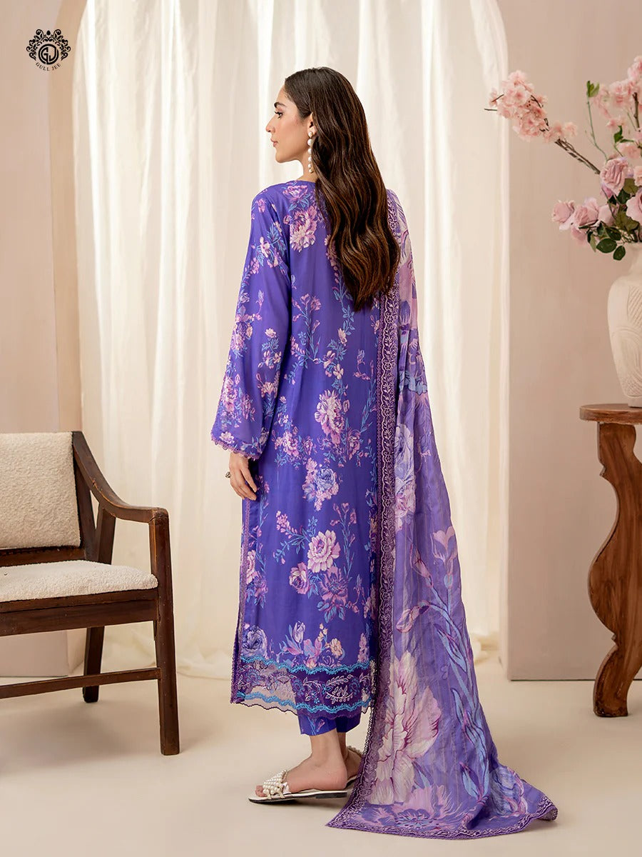 Ziva By Gull Jee Embroidered Digital Printed Lawn Unstitched 3 Piece