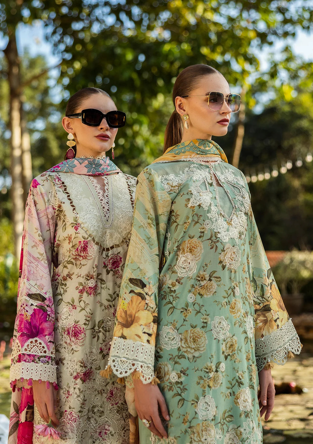 Elaf Print Chikankari Unstitched Lawn 3pcs