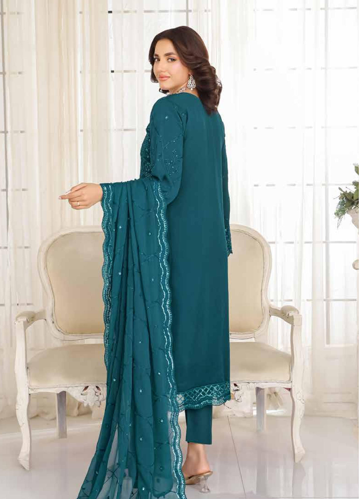 Breeze By Bin Hameed Luxury Embroidered Chiffon Unstitched 3Pcs