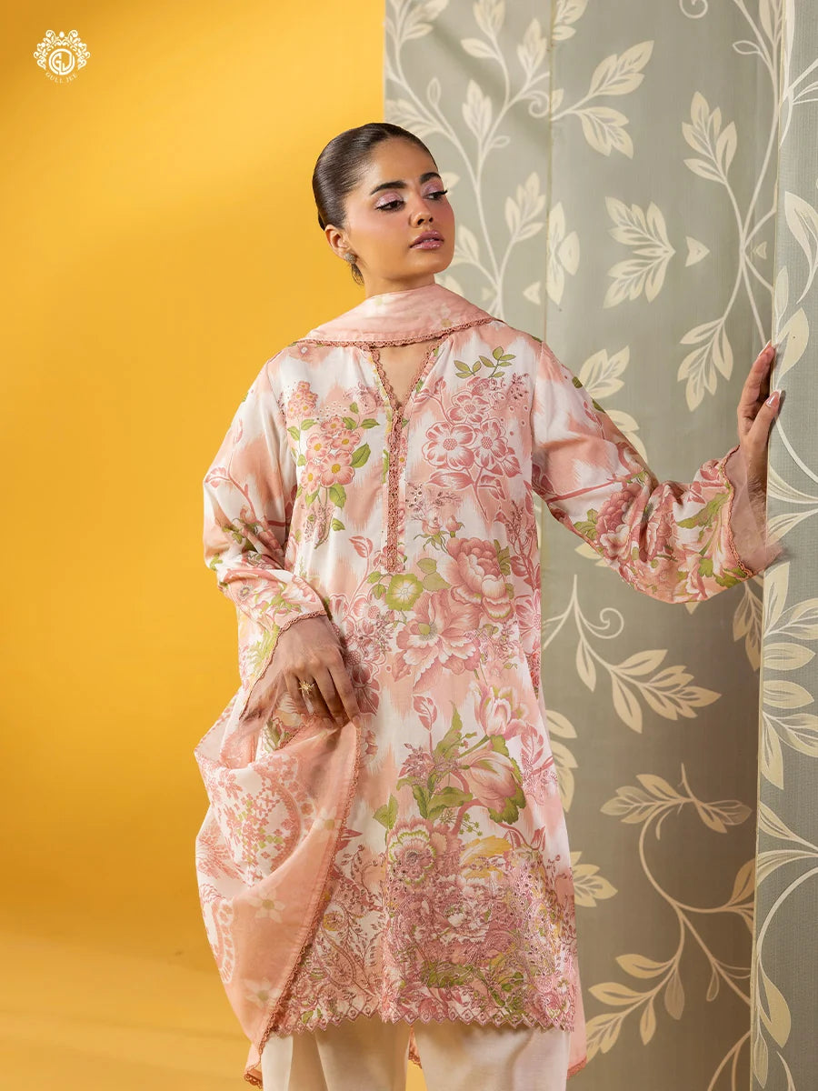 Mishaal By Gull Jee Embroidered Edit'26 Digital Printed Lawn Unstitched 3Pcs