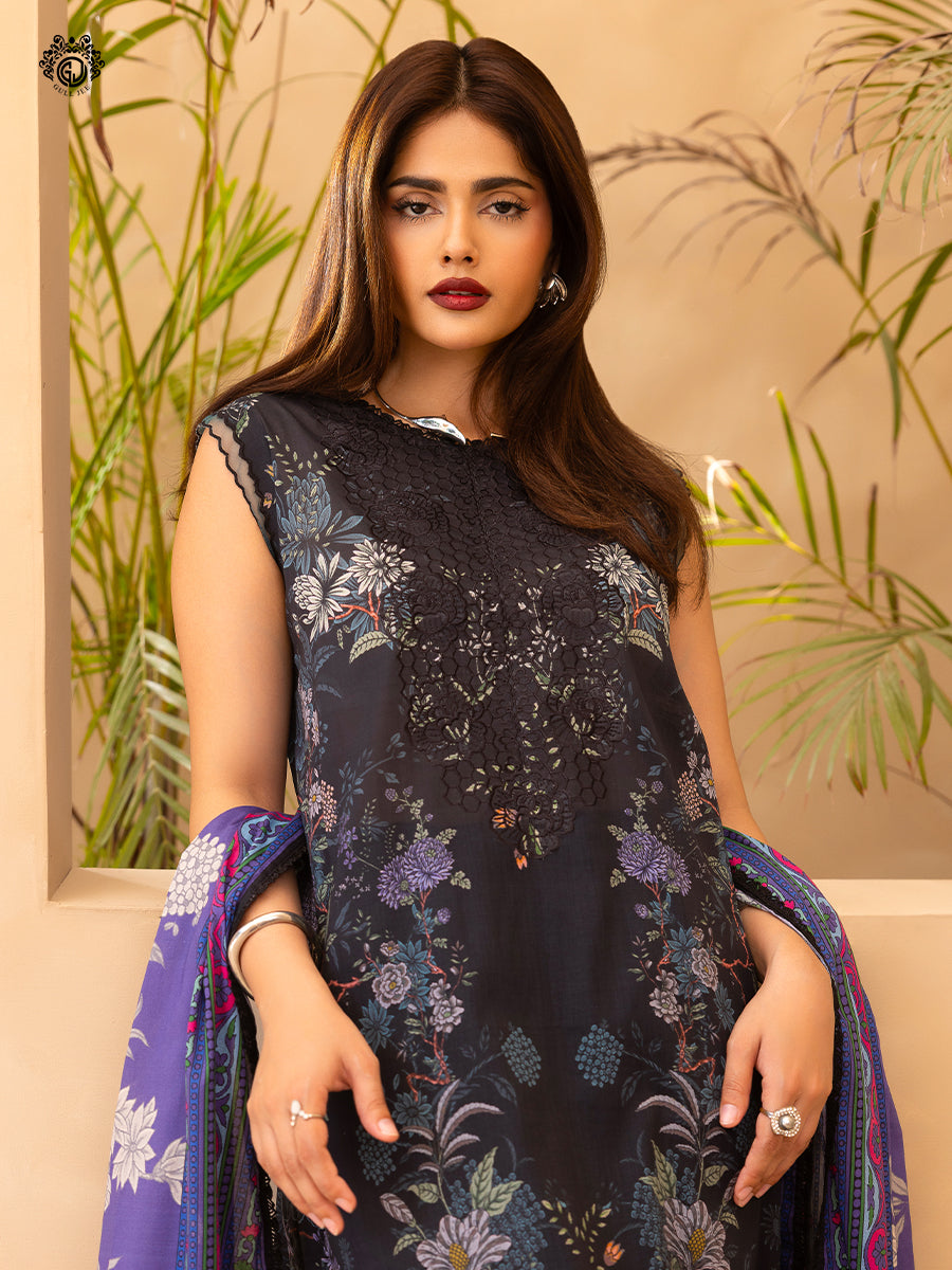 GullBano By Gull Jee Embroidered Edit'26 Digital Printed Lawn Unstitched 3Pcs