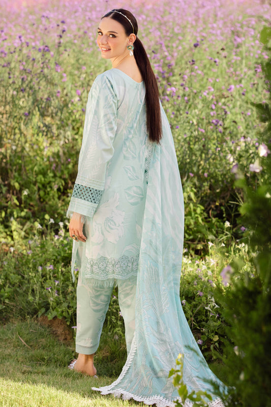 Jade Flora Embroidered Printed Lawn Unstitched 3pcs - Jotey