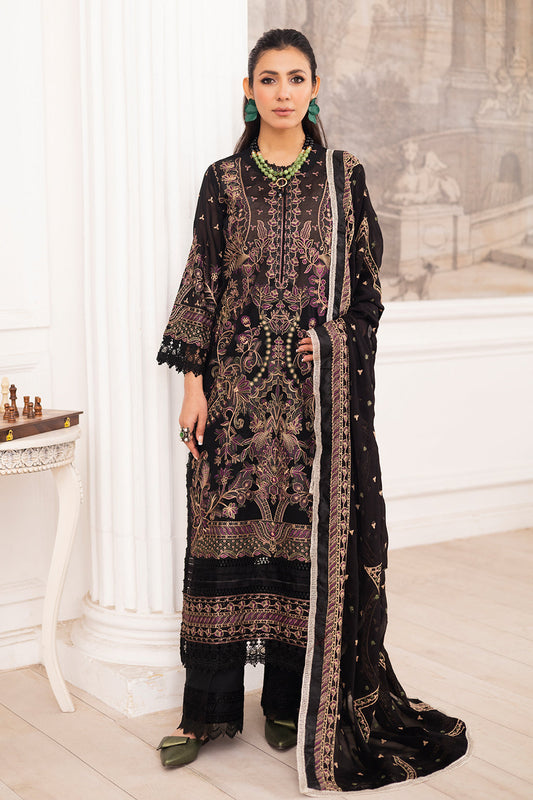 Johra Gold Swiss Voil Heavy Embroidered Lawn Unstitched 3Pcs