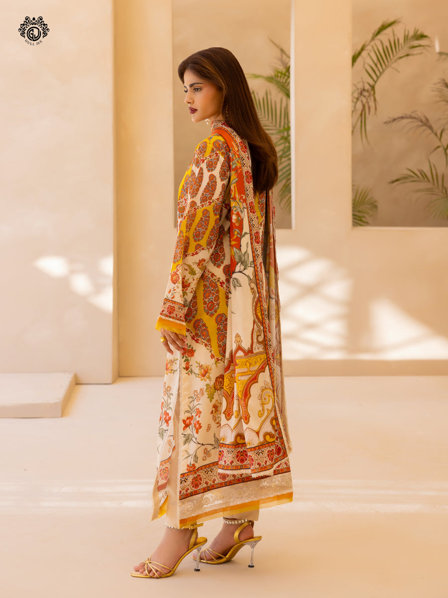 GullBano By Gull Jee Embroidered Edit'26 Digital Printed Lawn Unstitched 3Pcs