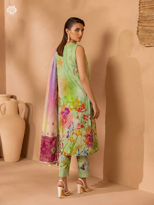 Printkari By Gull Jee Embroidered Digital Printed Lawn Unstitched 3Pcs