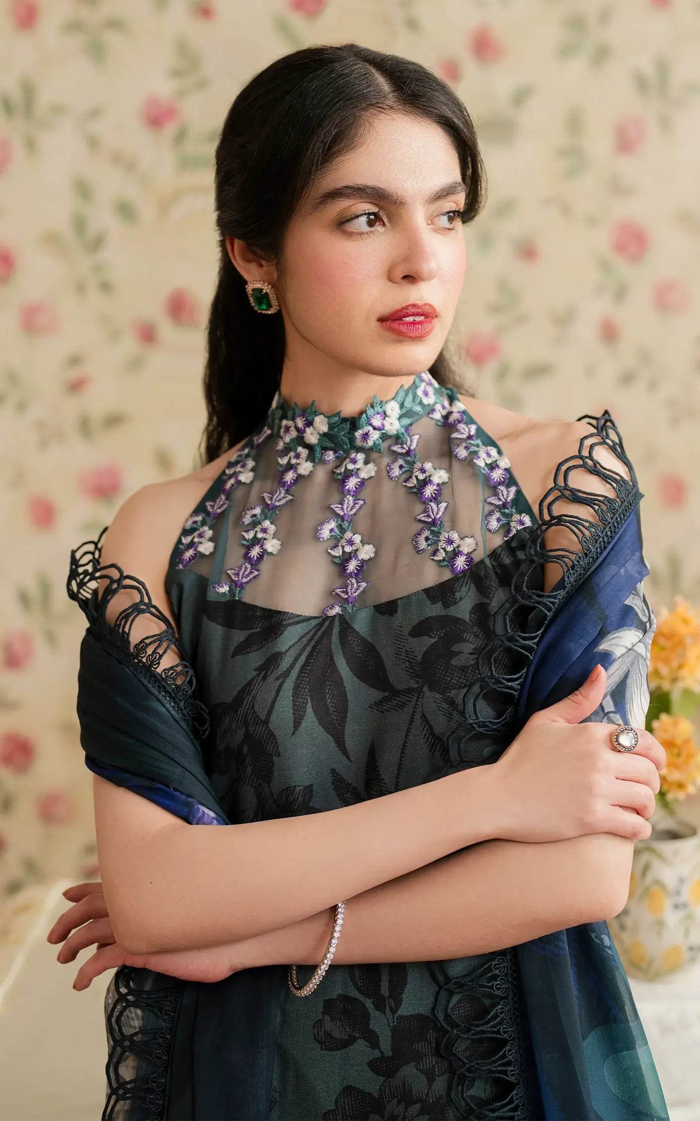 Meraki By Asifa And Nabeel Vol-01 Embroidered Lawn Unstitched 3pcs - Jotey
