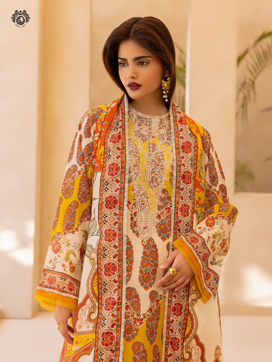 GullBano By Gull Jee Embroidered Edit'26 Digital Printed Lawn Unstitched 3Pcs