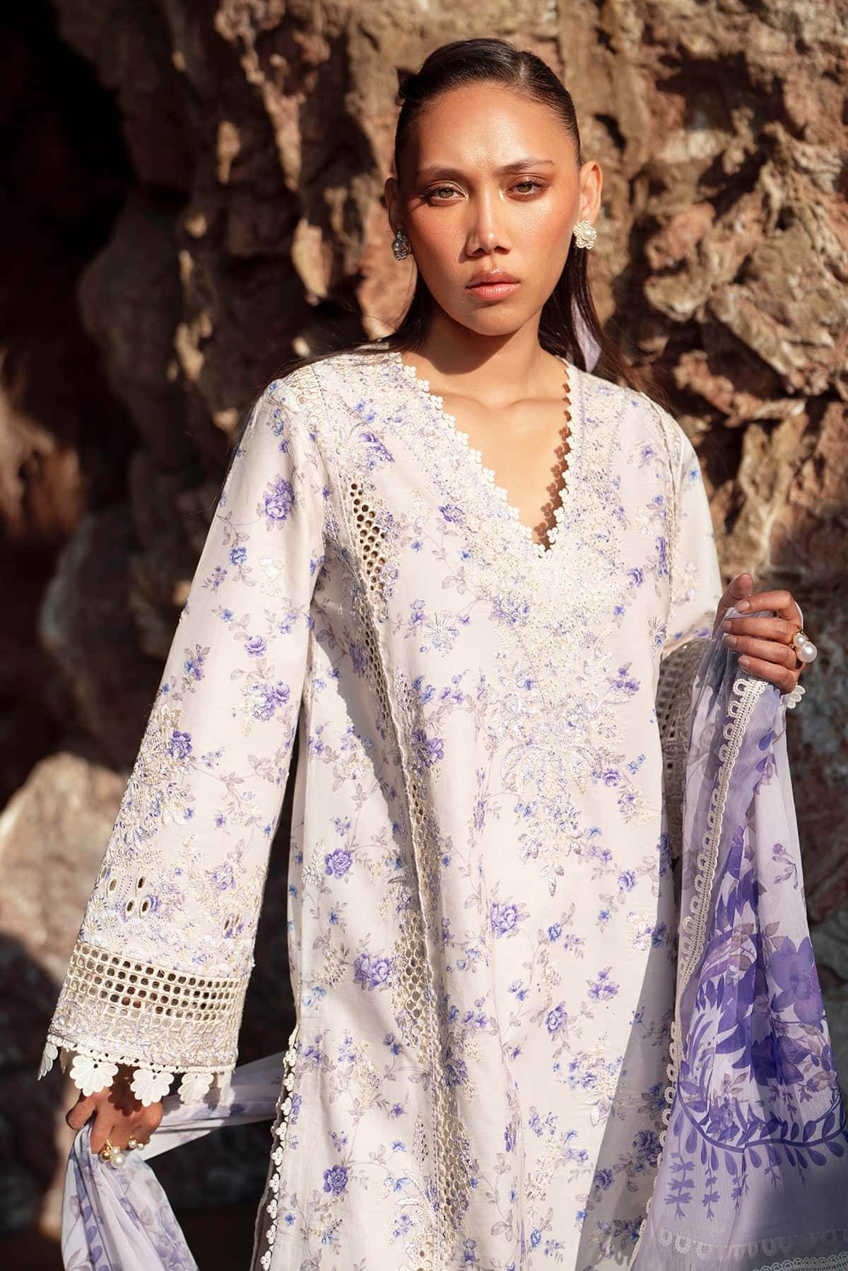 Afrozeh Summer Together Vol-III Unstitched Lawnkari 3pcs - Jotey