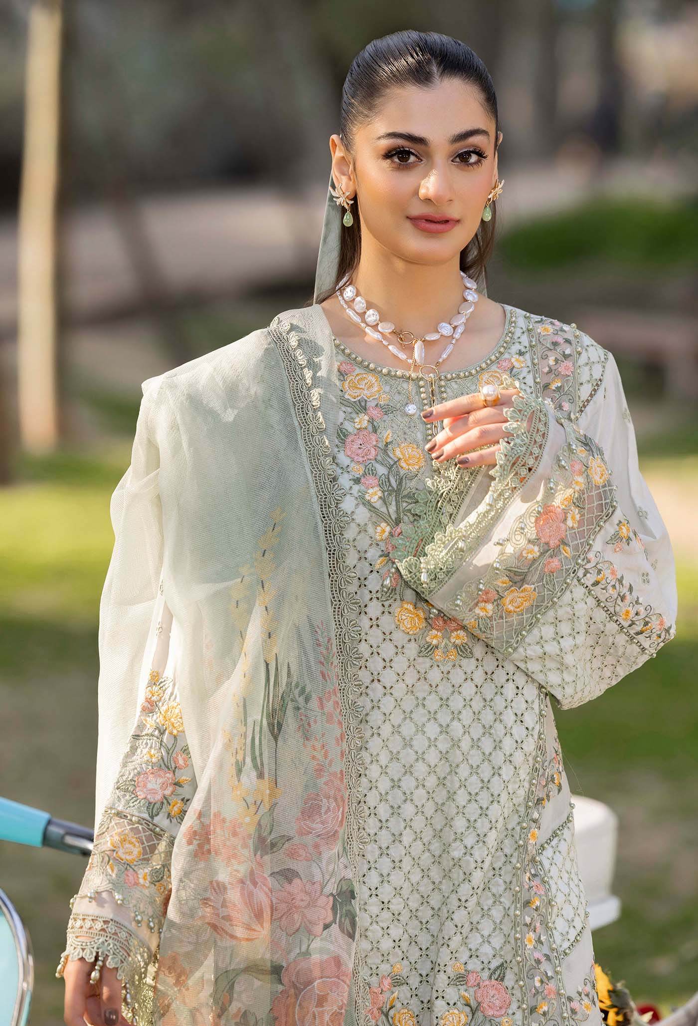Adans Libas Gull Rukh Unstitched Lawn 3 Piece - Jotey