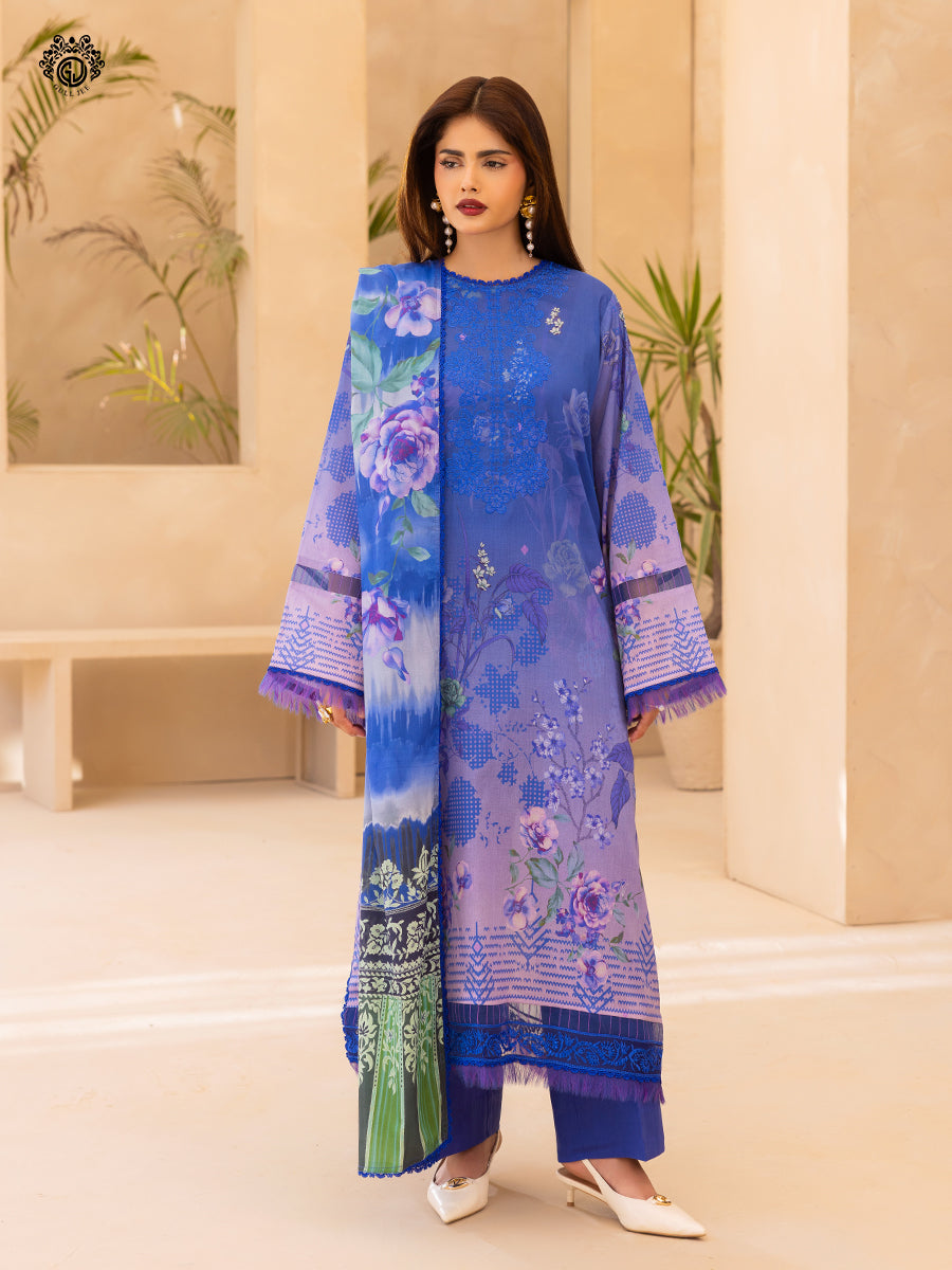 GullBano By Gull Jee Embroidered Edit'26 Digital Printed Lawn Unstitched 3Pcs