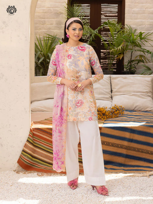 Morja By Gull Jee Vol-12 Embroidered Digital Printed Lawn Unstitched 3Pcs