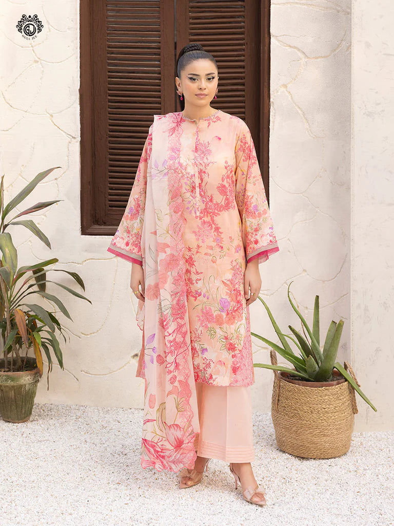 Mishaal By Gull Jee Embroidered Edit'26 Digital Printed Lawn Unstitched 3Pcs