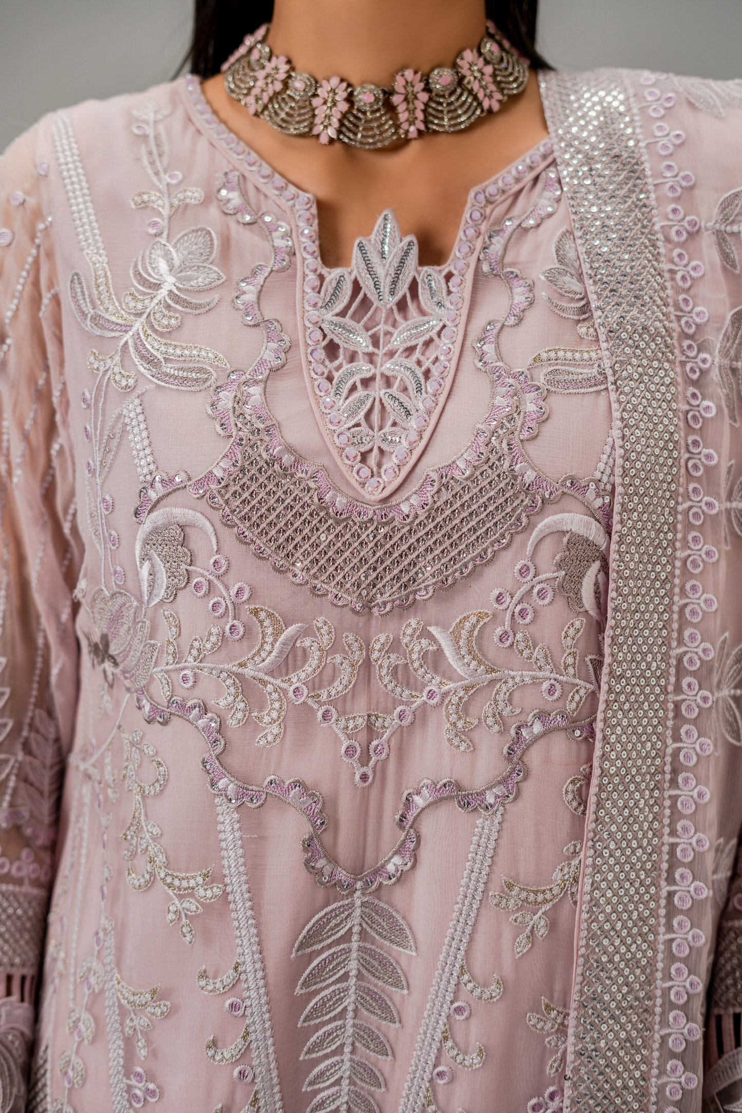 Zebtan Aura Vol-01 Embroidered Chiffon Unstitched 3pcs