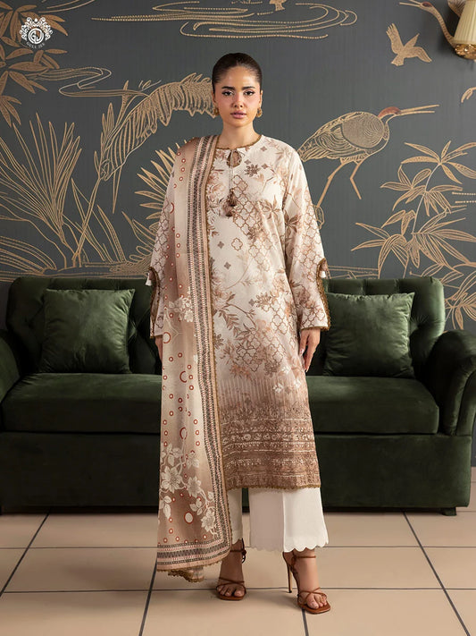 Mishaal By Gull Jee Embroidered Edit'26 Digital Printed Lawn Unstitched 3Pcs