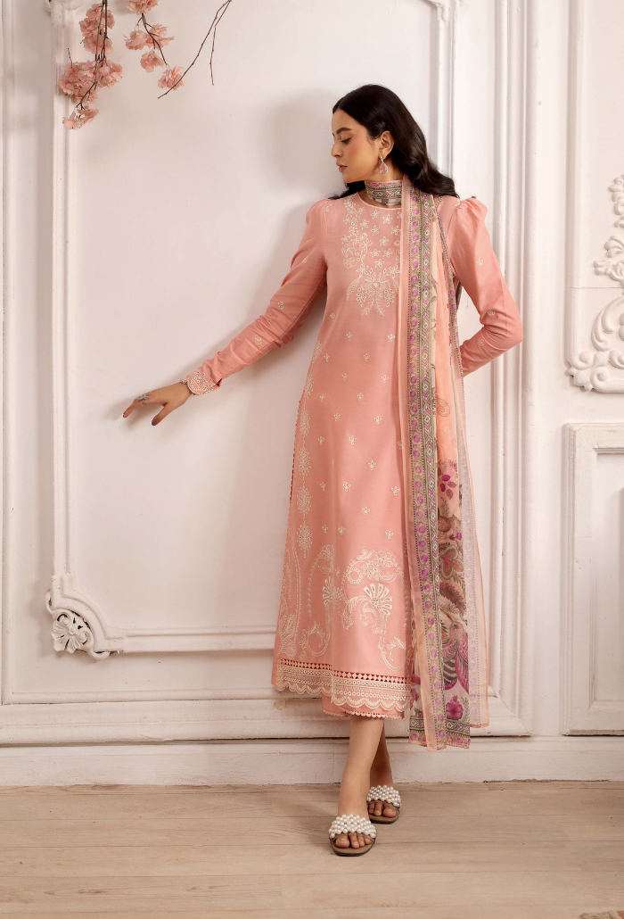 Inara By Humdum Embroidered Lawn'25 Unstitched 3pcs